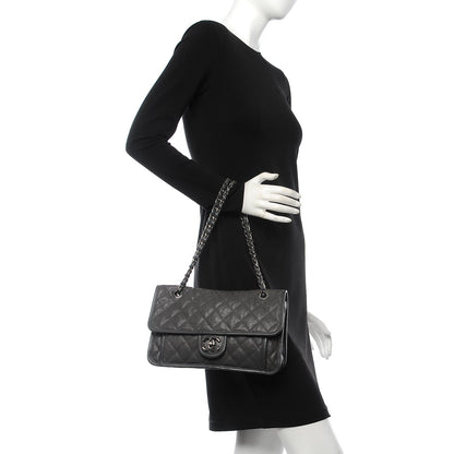 Chanel Caviar Quilted Medium French Riviera Flap Dark Grey 3 of 11