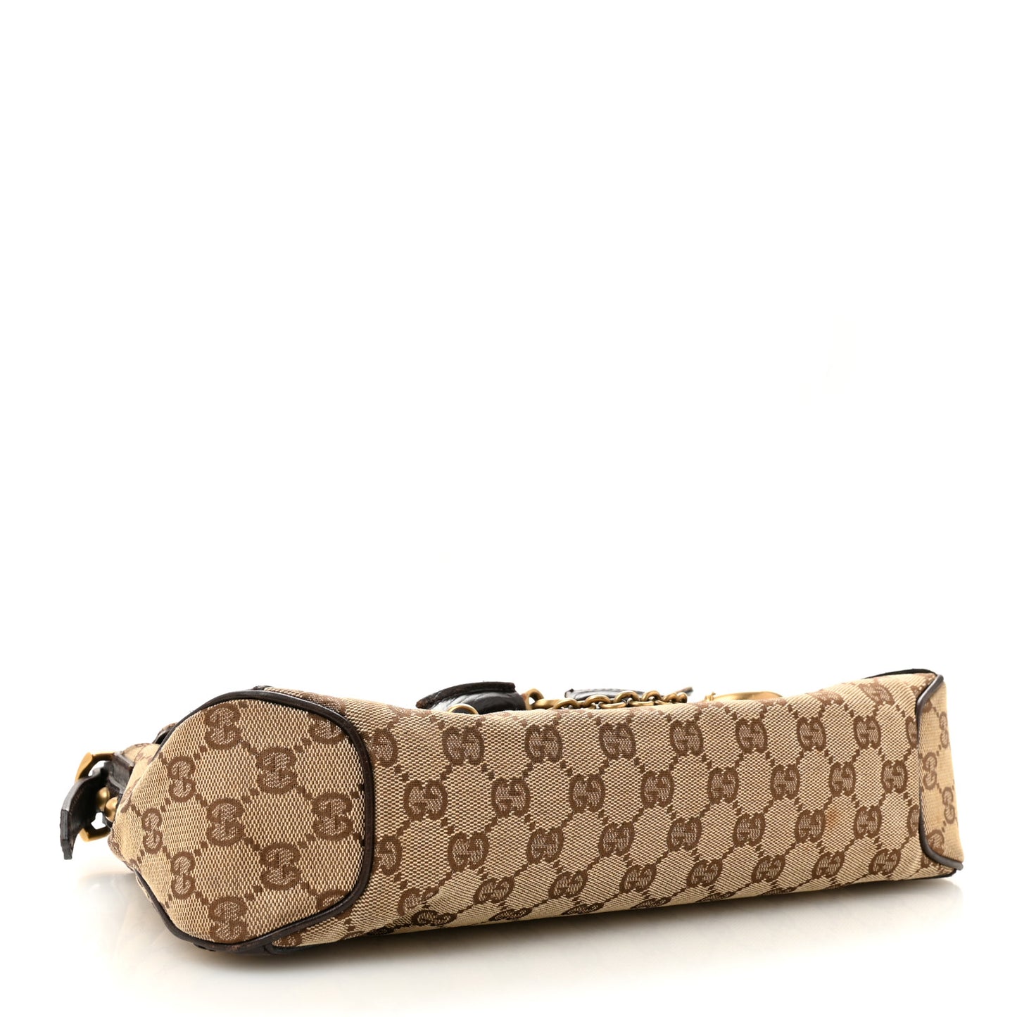 Monogram Horsebit Chain Flap Shoulder Bag Brown