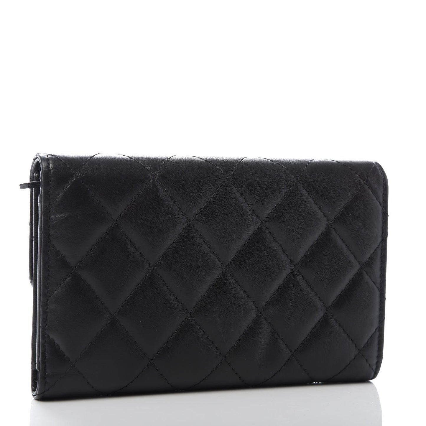 Aged Calfskin Quilted Reissue Medium Flap Wallet So Black