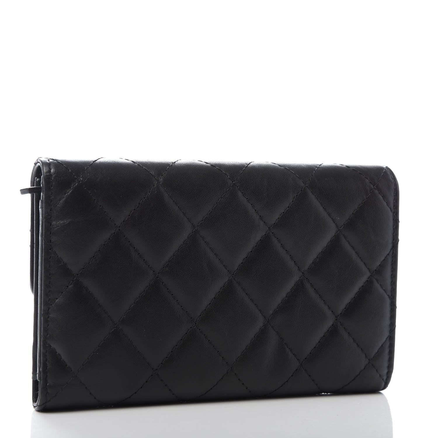Chanel Aged Calfskin Quilted Reissue Medium Flap Wallet So Black 3 of 8