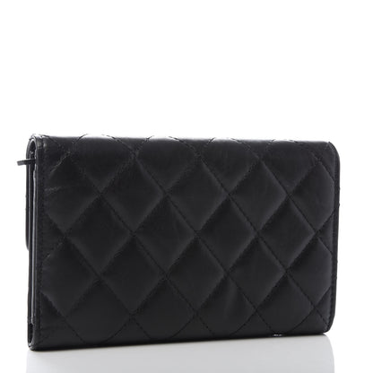 Chanel Aged Calfskin Quilted Reissue Medium Flap Wallet So Black 3 of 8