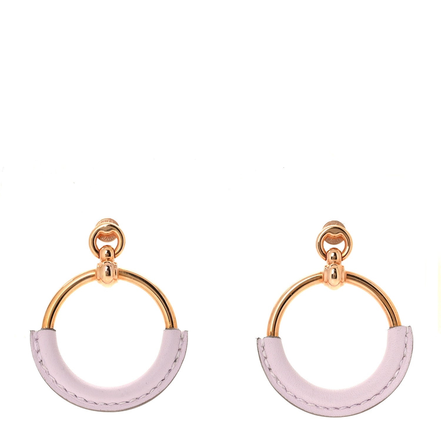 Hermes Swift Loop Earrings Mauve Sylvestre 1 of 5