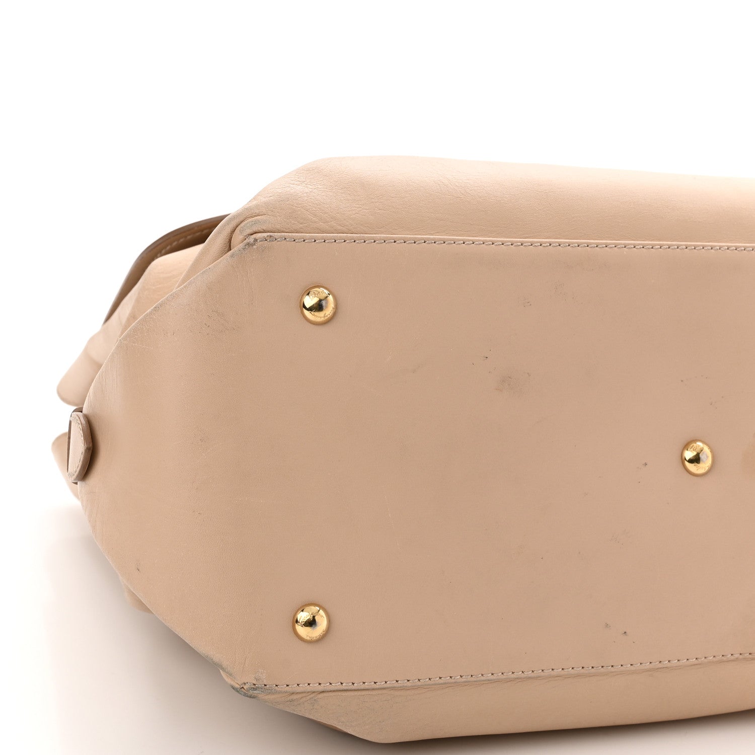 Salvatore Ferragamo Calfskin Fiamma Bag New Bisque 9 of 21
