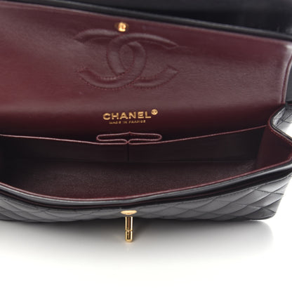 Chanel Lambskin Quilted Medium Double Flap Black 6 of 20