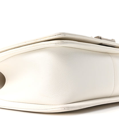 Chanel Caviar Quilted Medium Boy Flap White 9 of 11