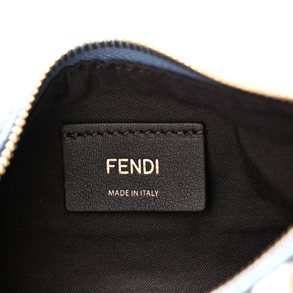 Fendi Velluto Jacquard F is Fendi Vitello Grace Mini Fendigraphy Hobo Bag Blue Brown 6 of 11