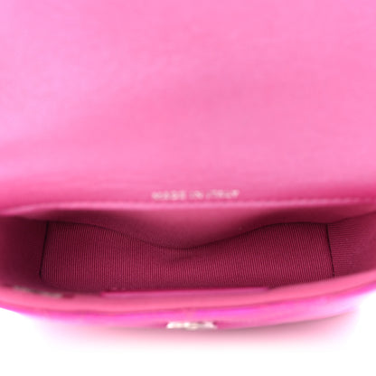 Chanel Patent Lambskin Quilted CC Hook Card Holder Pink 5 of 9