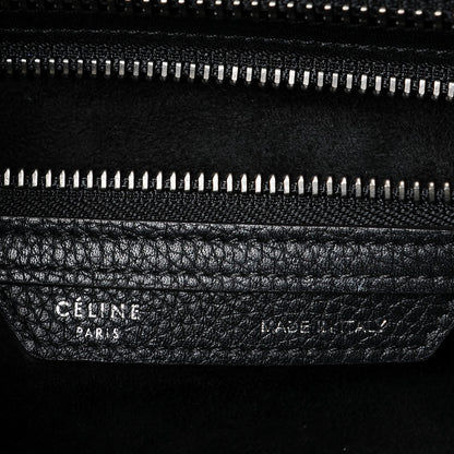 Celine Drummed Calfskin Micro Luggage Black 8 of 10