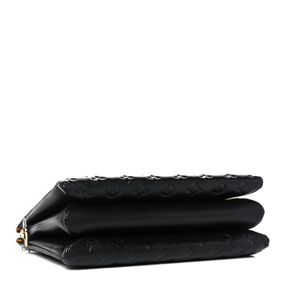 Louis Vuitton Lambskin Embossed Monogram Coussin MM Black 4 of 8