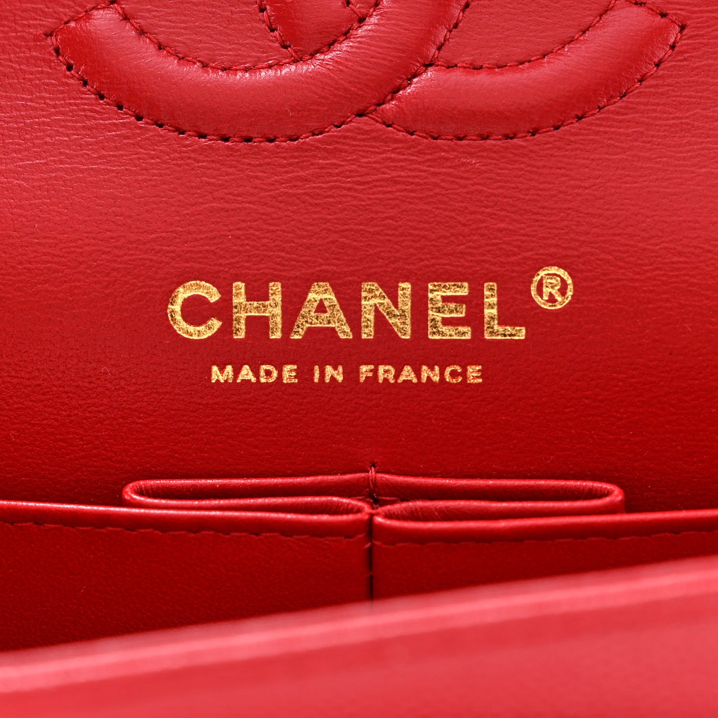 Caviar Quilted Small Double Flap Red