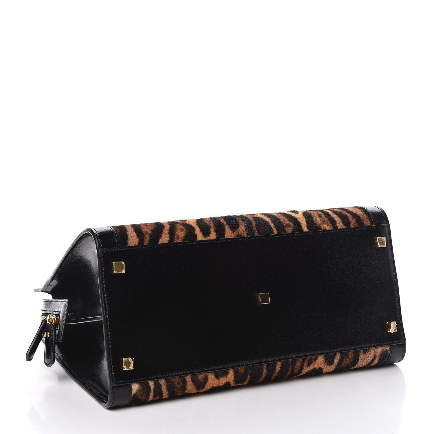 Saint Laurent Calf Hair Calfskin Monogram Medium Uptown Tote Black 7 of 13