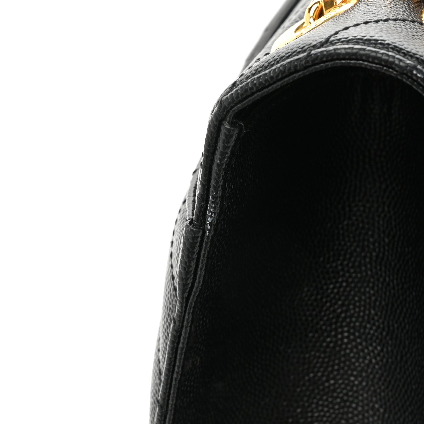 Grain De Poudre Matelasse Chevron Large Monogram Satchel Black