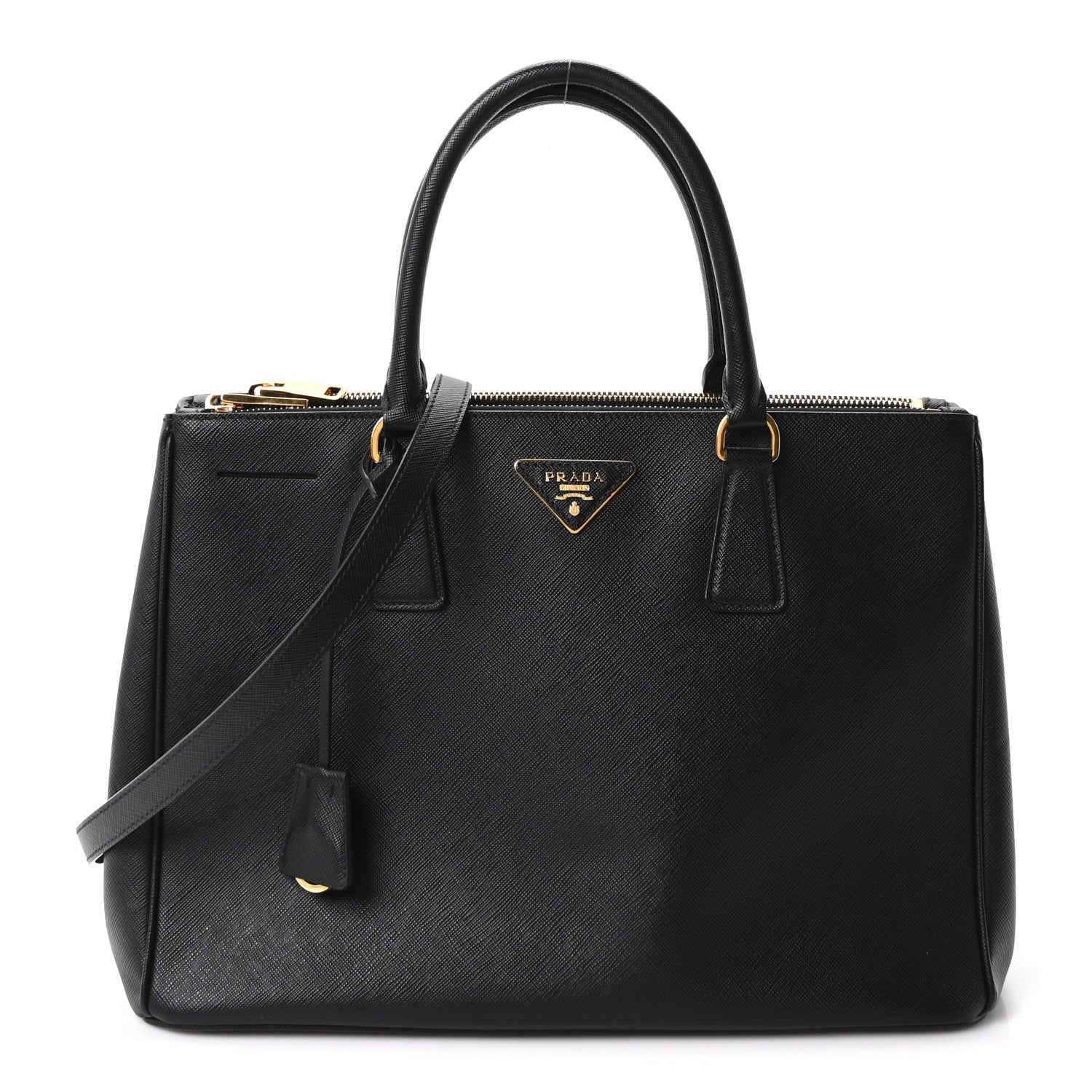 Prada Saffiano Lux Large Galleria Double Zip Tote Black 1 of 10