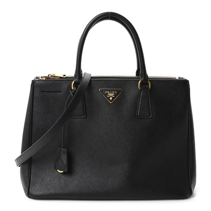 Prada Saffiano Lux Large Galleria Double Zip Tote Black 1 of 10