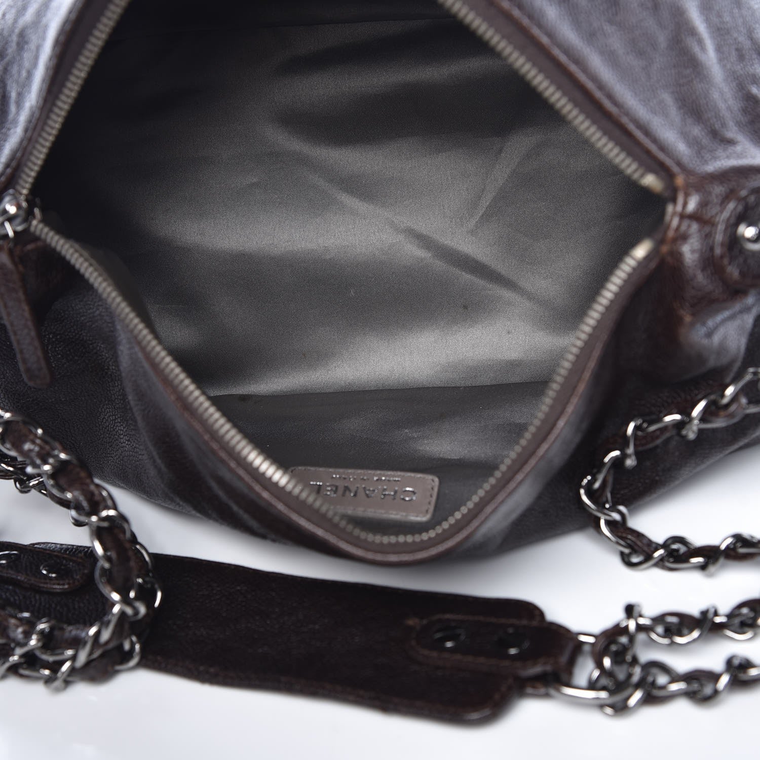 Chanel Glazed Caviar Pocket In The City Shoulder Bag Brown 5 of 11