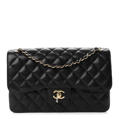 Chanel Caviar Quilted Jumbo Double Flap Black 1 of 4