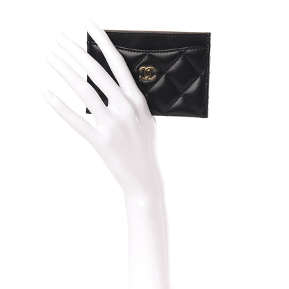 Chanel Lambskin Quilted Card Holder Black 2 of 9