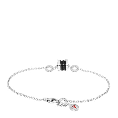 Bulgari Sterling Silver Black Ceramic Save the Children Bracelet ML 2 of 3