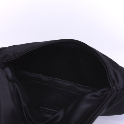 Chanel Satin Quilted Flap Clutch Black 5 of 7