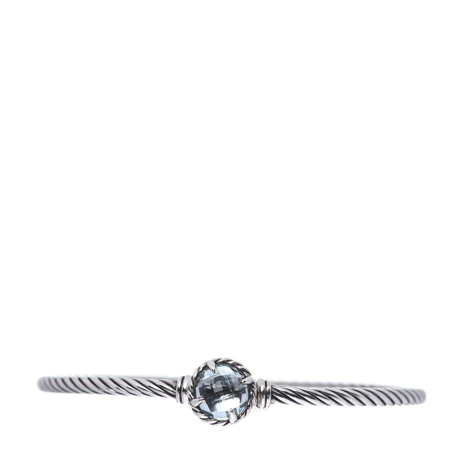 Sterling Silver Blue Topaz 3mm Chatelaine Bracelet