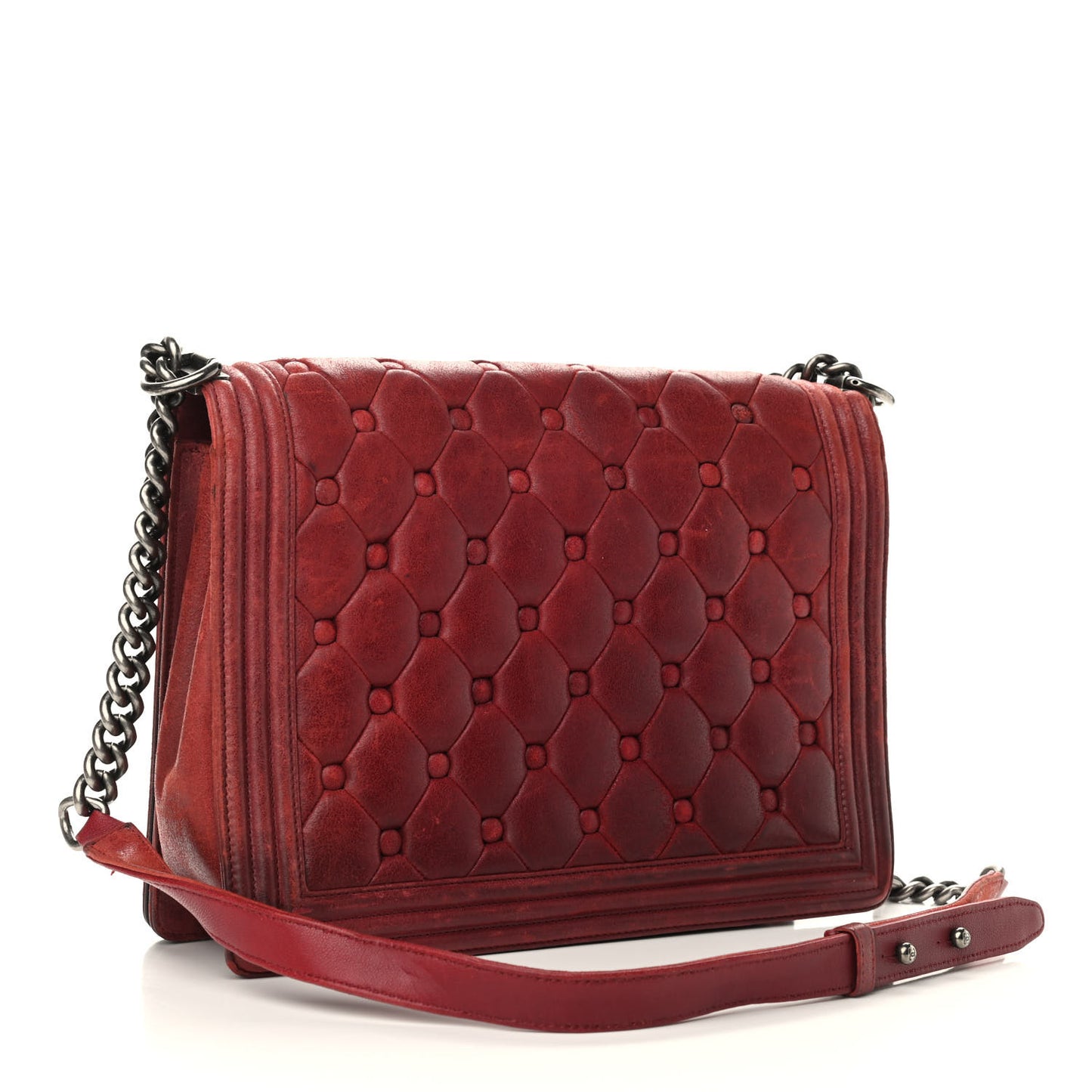 Chesterfield Quilted Large Celtic Boy Flap Red