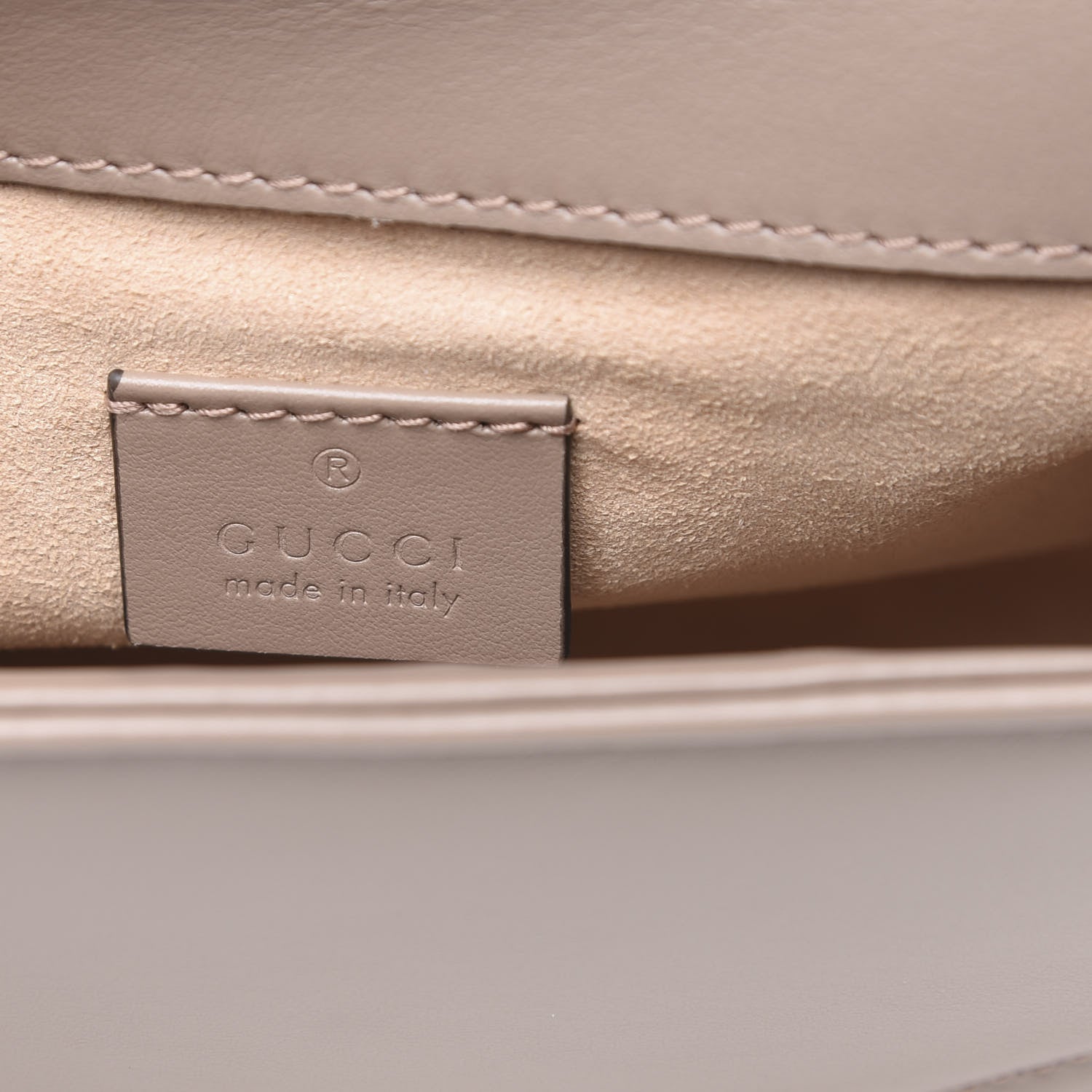 Gucci Calfskin Matelasse Mini GG Marmont Top Handle Shoulder Bag Porcelain Rose 6 of 10