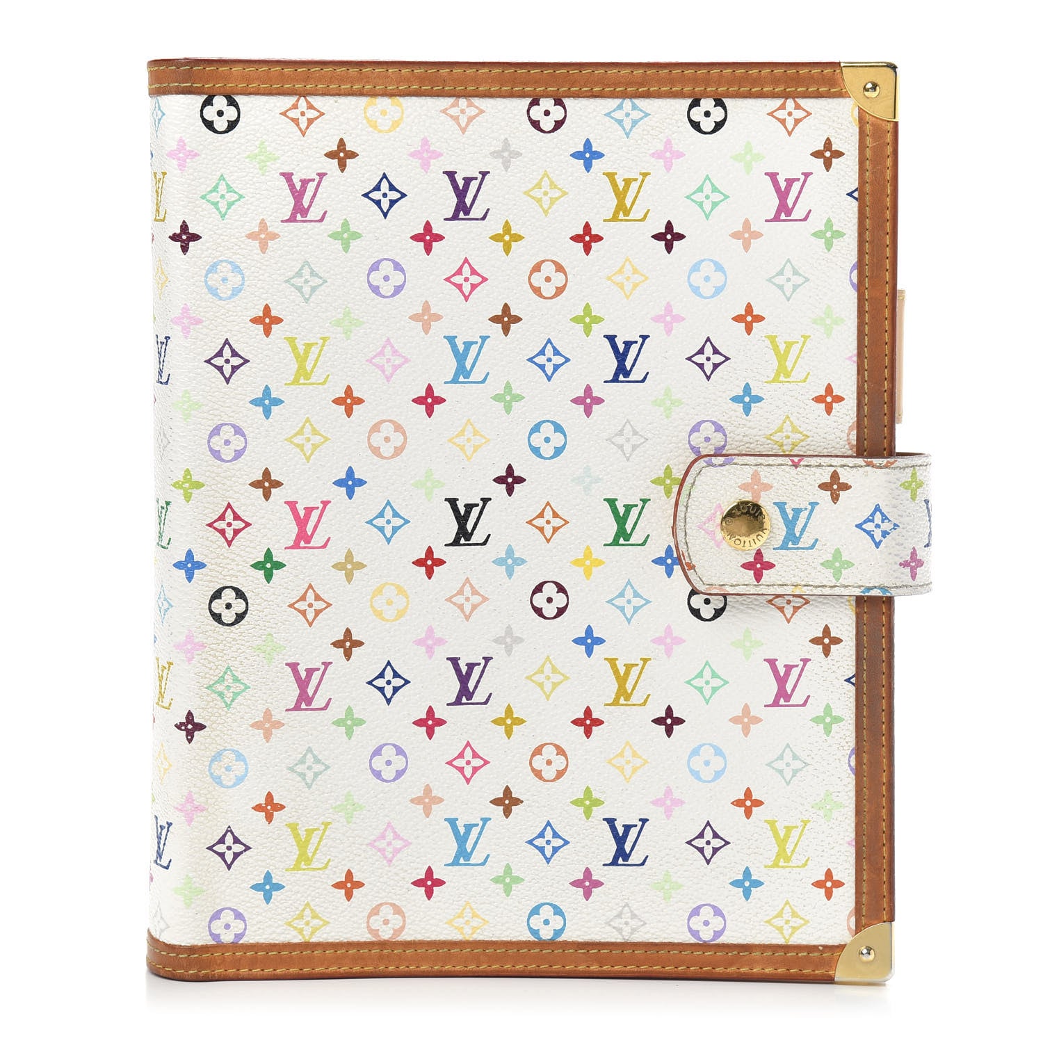 Louis Vuitton Monogram Multicolor Large Ring Agenda Cover White 1 of 14