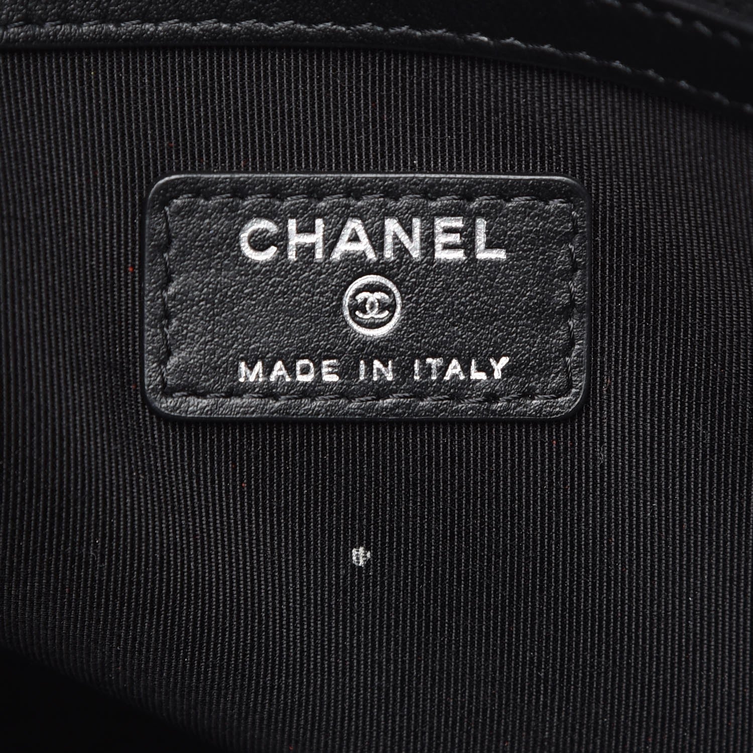 Chanel Coated Canvas Camellia Printed Pouch Black Beige 6 of 8