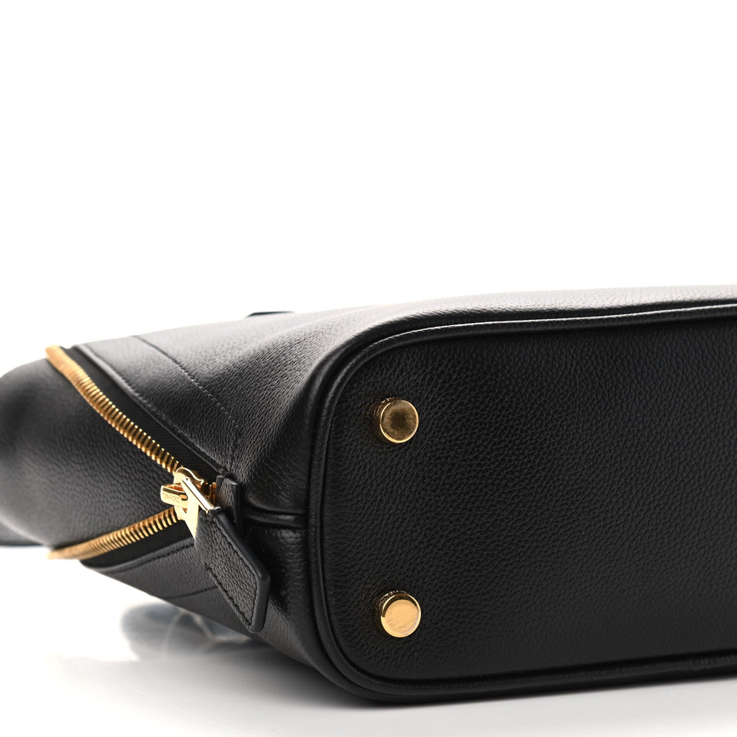 Tom Ford Pebbled Calfskin Medium Jennifer Zip Tote Black 7 of 8