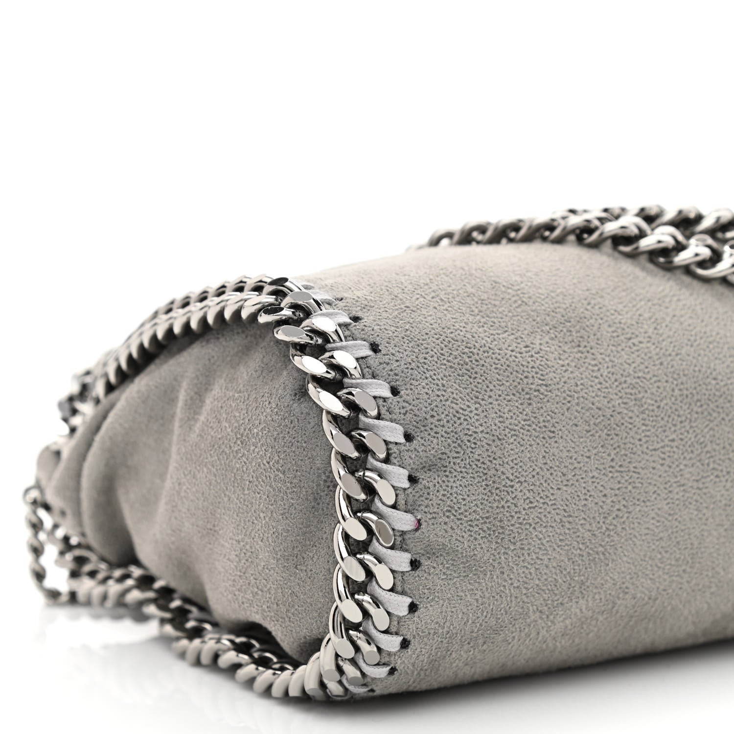Stella McCartney Shaggy Deer Mini Falabella Fold Over Tote Light Grey 10 of 11