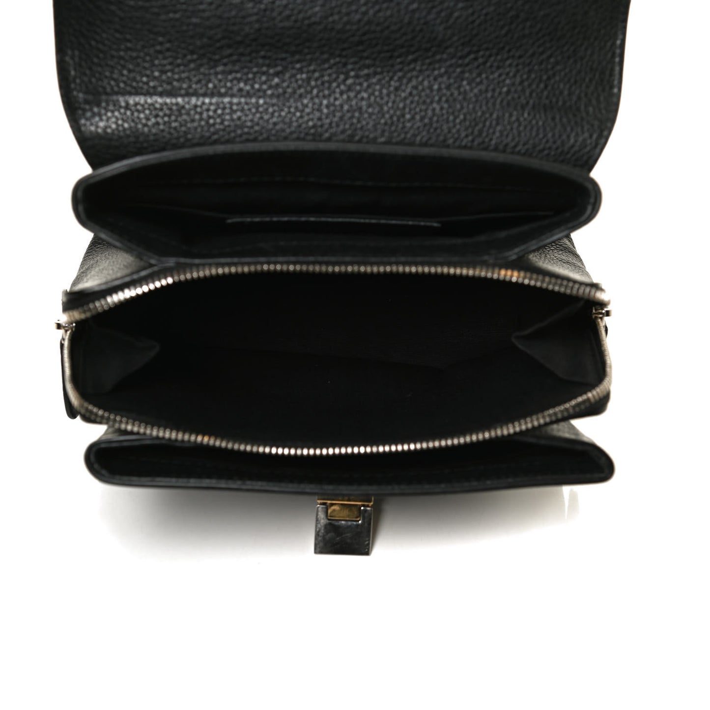 Grained Calfskin Le Dix Mini Soft Cartable Crossbody Black