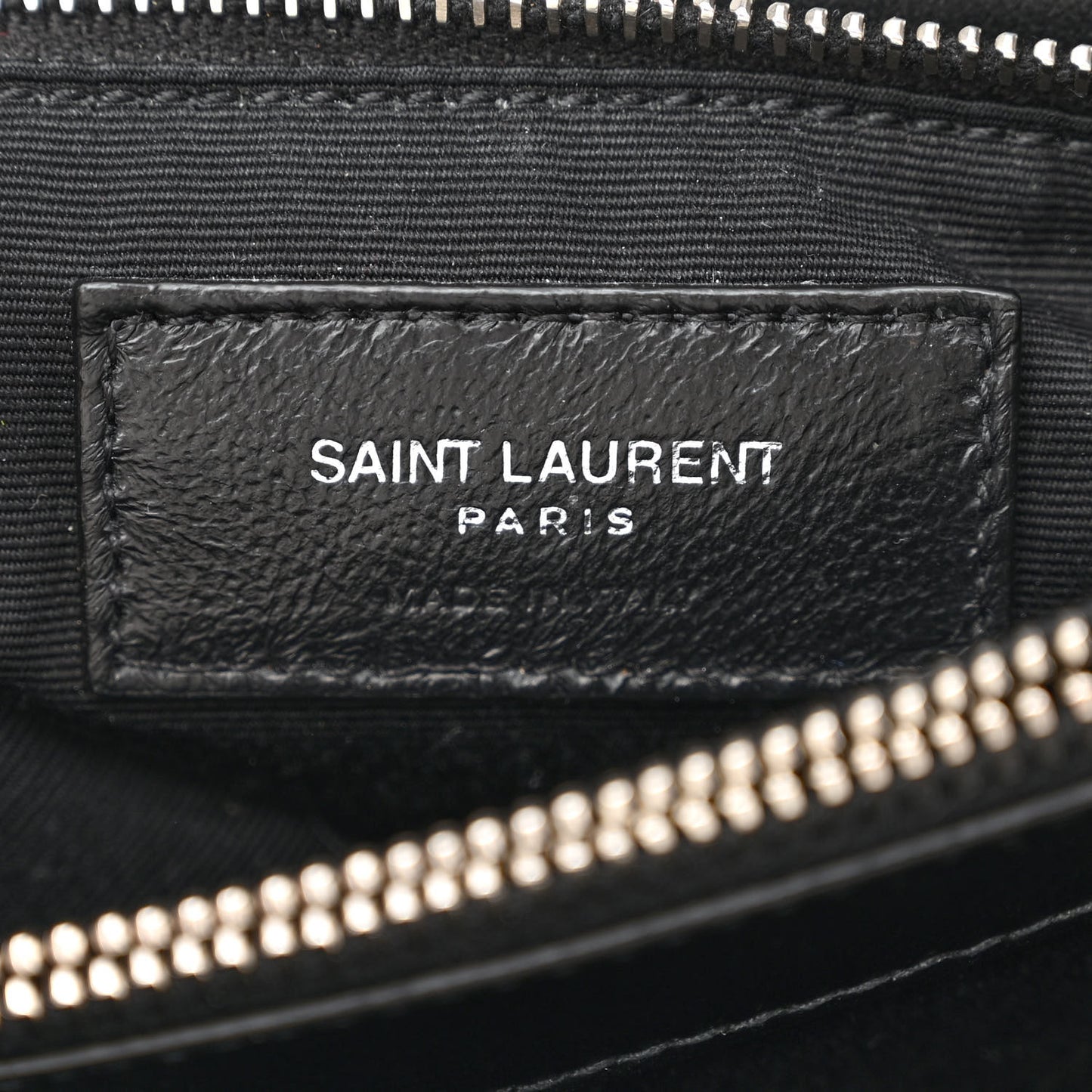 Calfskin Y Quilted Monogram Medium Loulou Chain Satchel Black