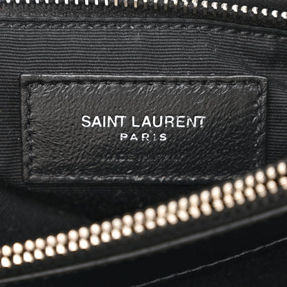 Saint Laurent Calfskin Y Quilted Monogram Medium Loulou Chain Satchel Black 7 of 12