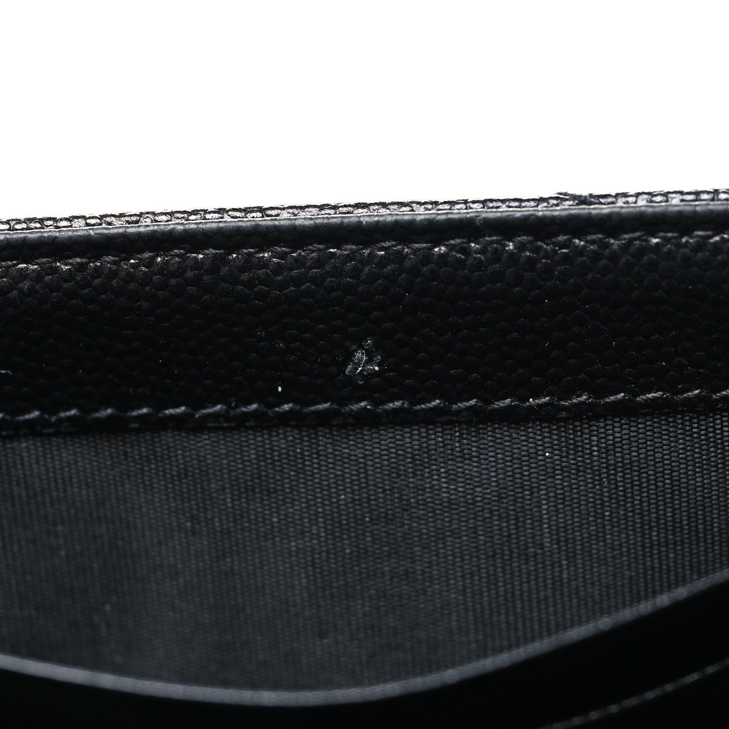 Saint Laurent Grain De Poudre Matelasse Chevron Monogram Chain Wallet Black 10 of 10
