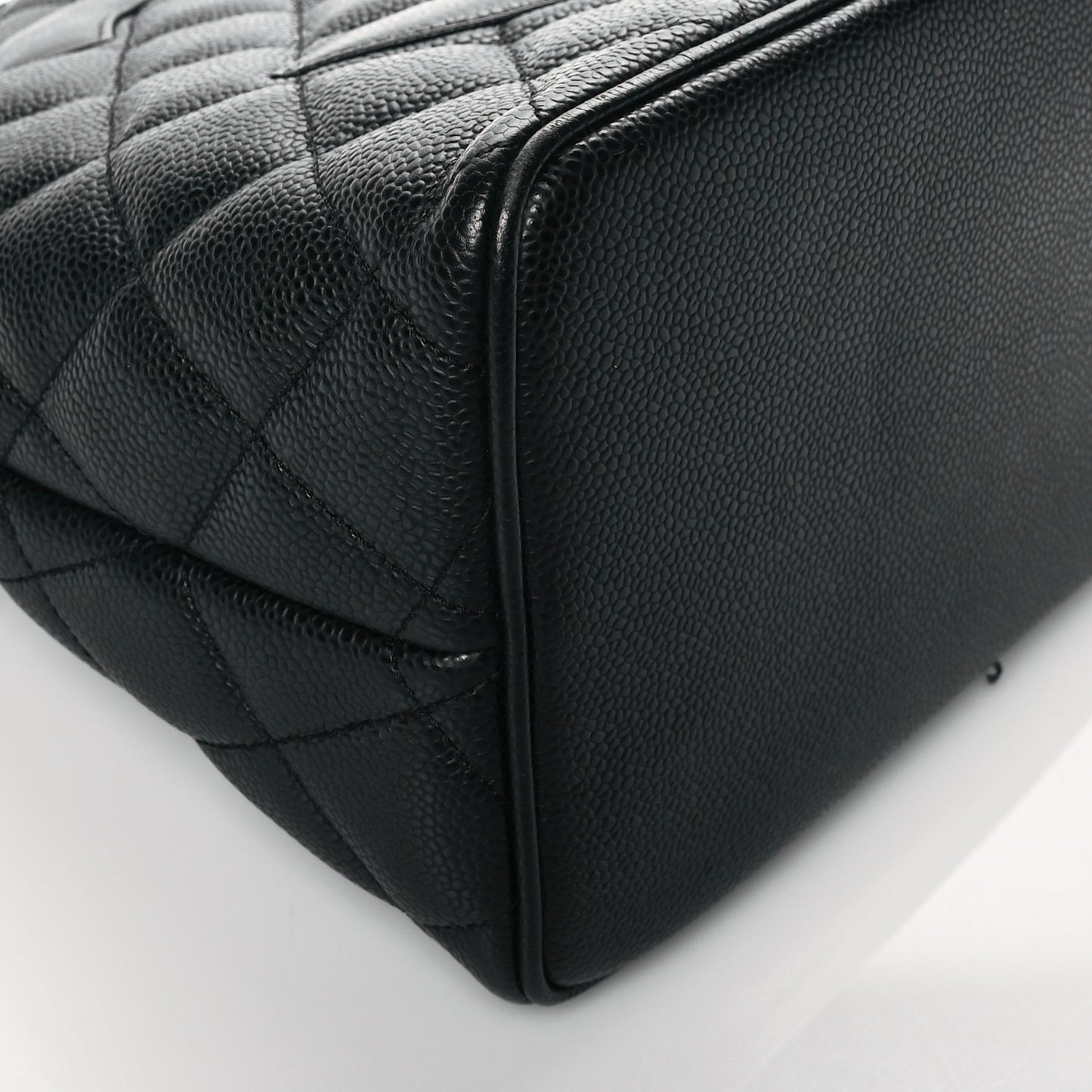 Caviar Quilted Medallion Tote Black