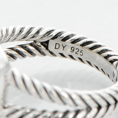 David Yurman Sterling Silver Diamond 7mm Petite Albion Pave Ring 52 6 4 of 6