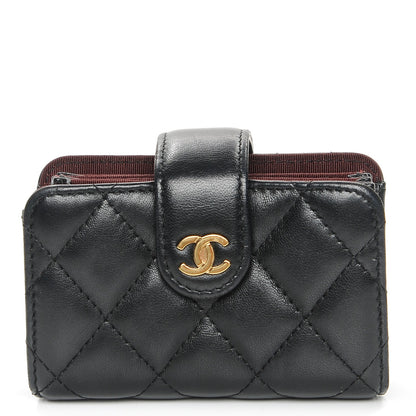 Chanel Lambskin Quilted Gusseted Card Holder Black 1 of 8