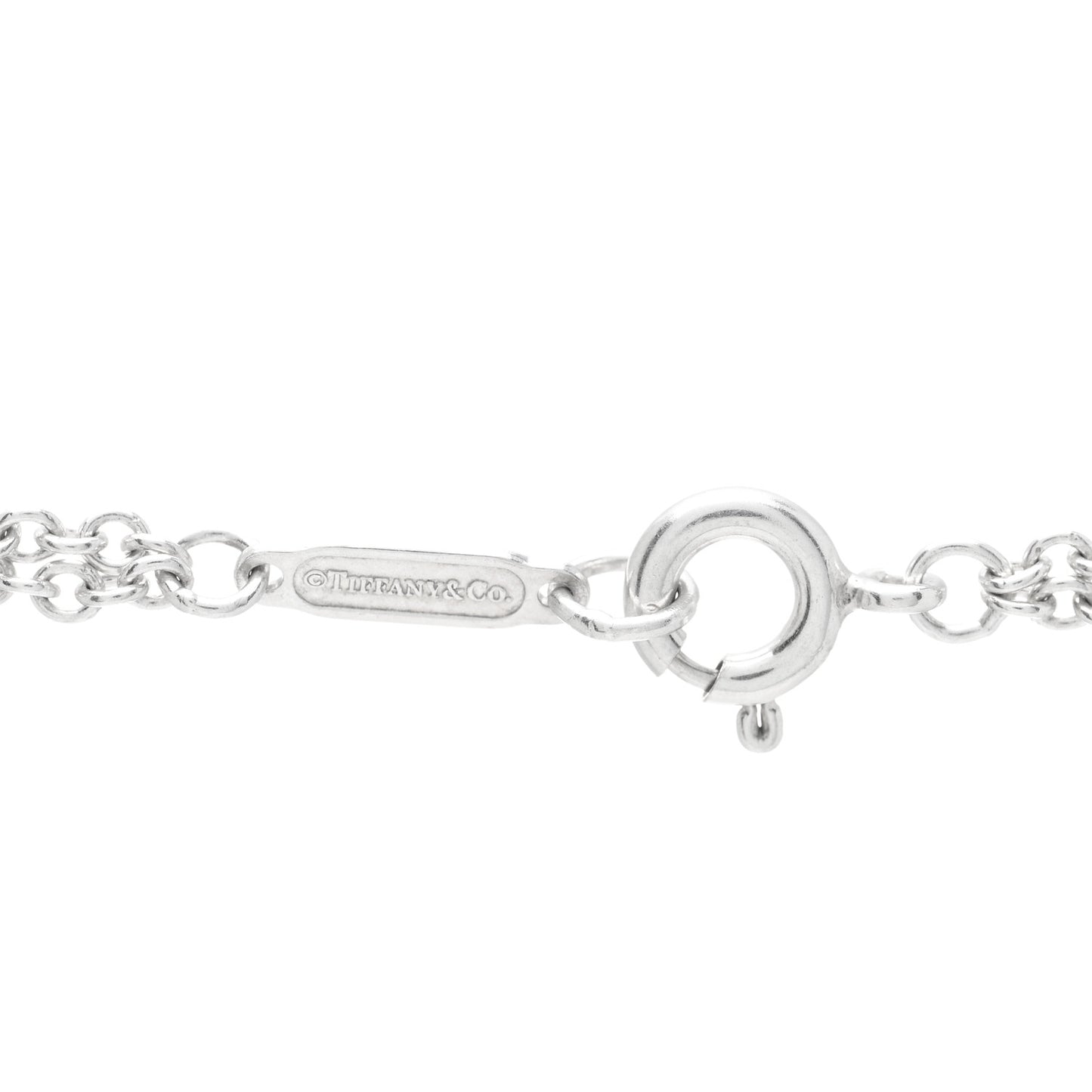 Sterling Silver Enamel Infinity Necklace Blue