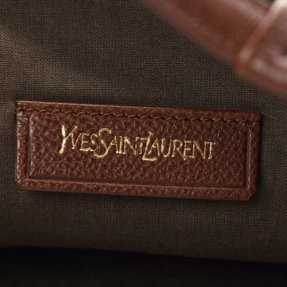 Saint Laurent Linen Belle de Jour Cabas Tote Brown 6 of 11