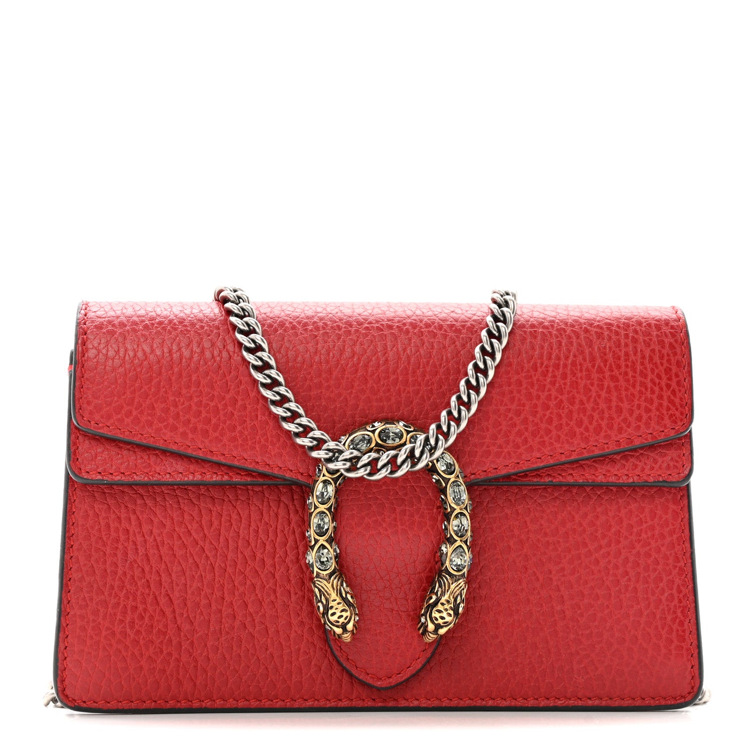 Gucci Calfskin Super Mini Dionysus Shoulder Bag Hibiscus Red 1 of 12