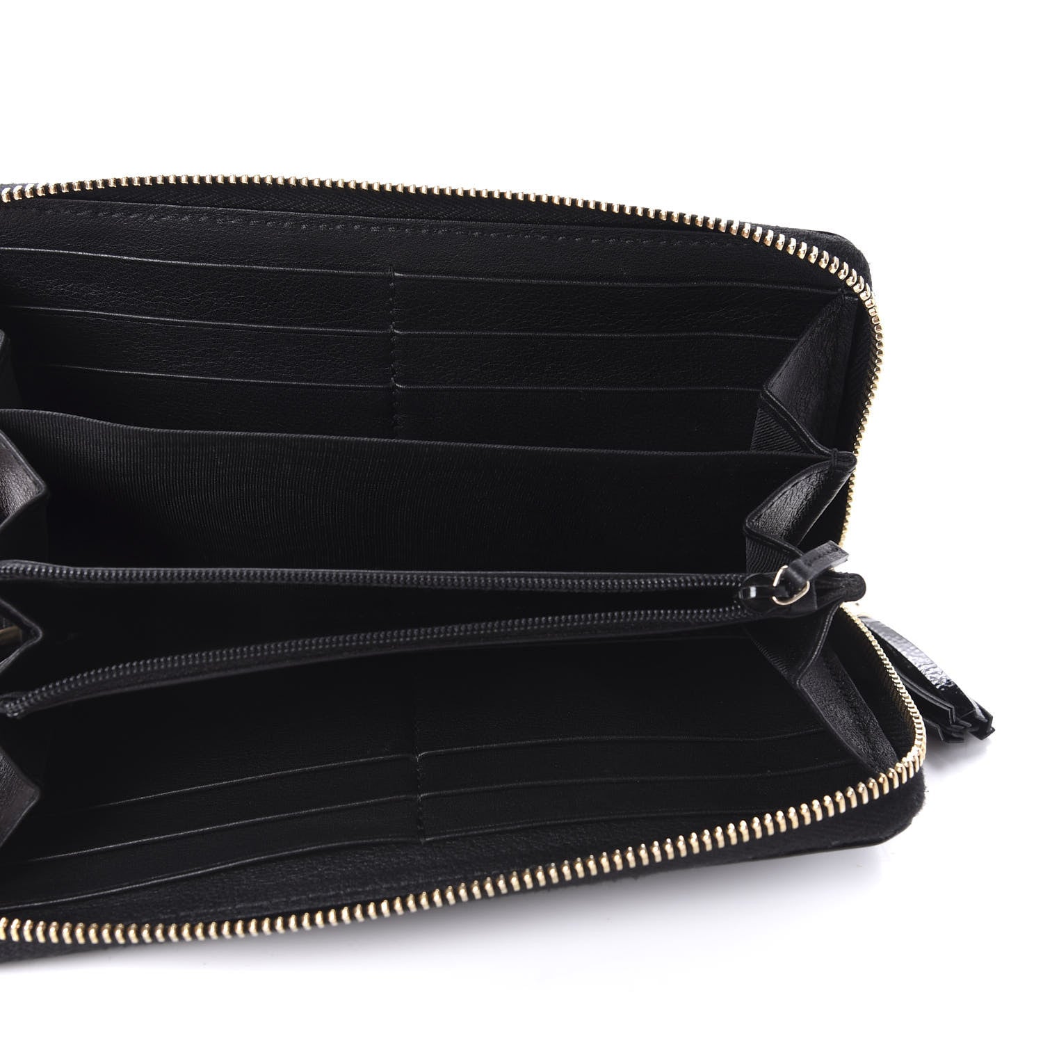 Gucci Patent Calfskin Soho Zip Around Wallet Black 5 of 10