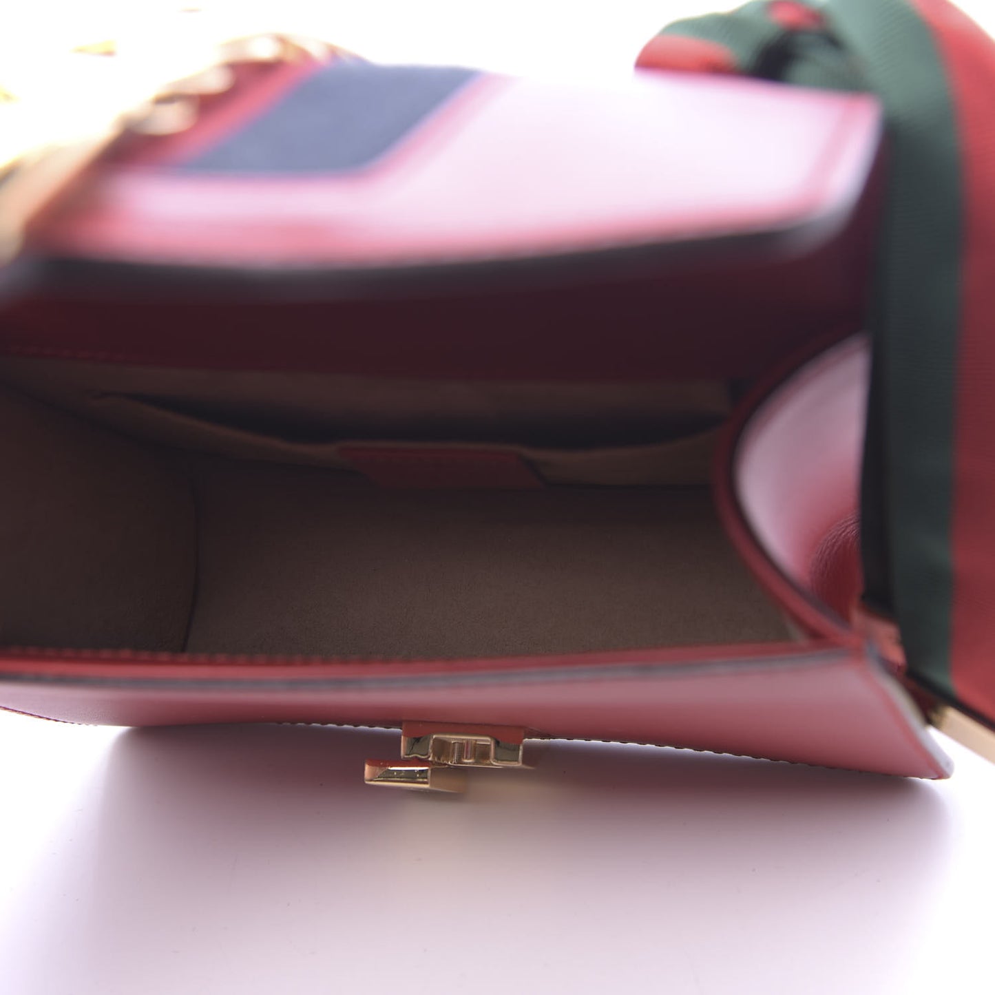Calfskin Mini Sylvie Chain Shoulder Bag Hibiscus Red