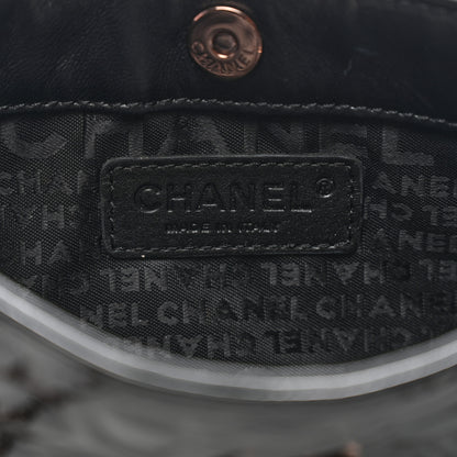 Chanel Patent Camellia Embossed Pochette Black 6 of 10