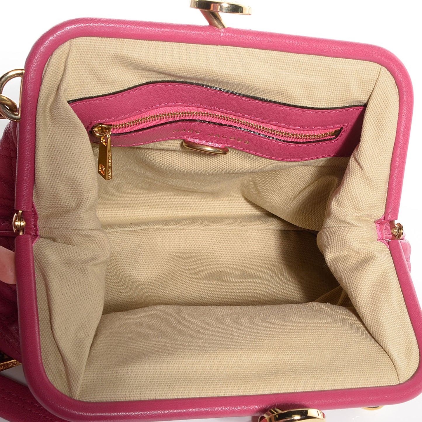 Lacquered Leather Quilted Little Stam Pink
