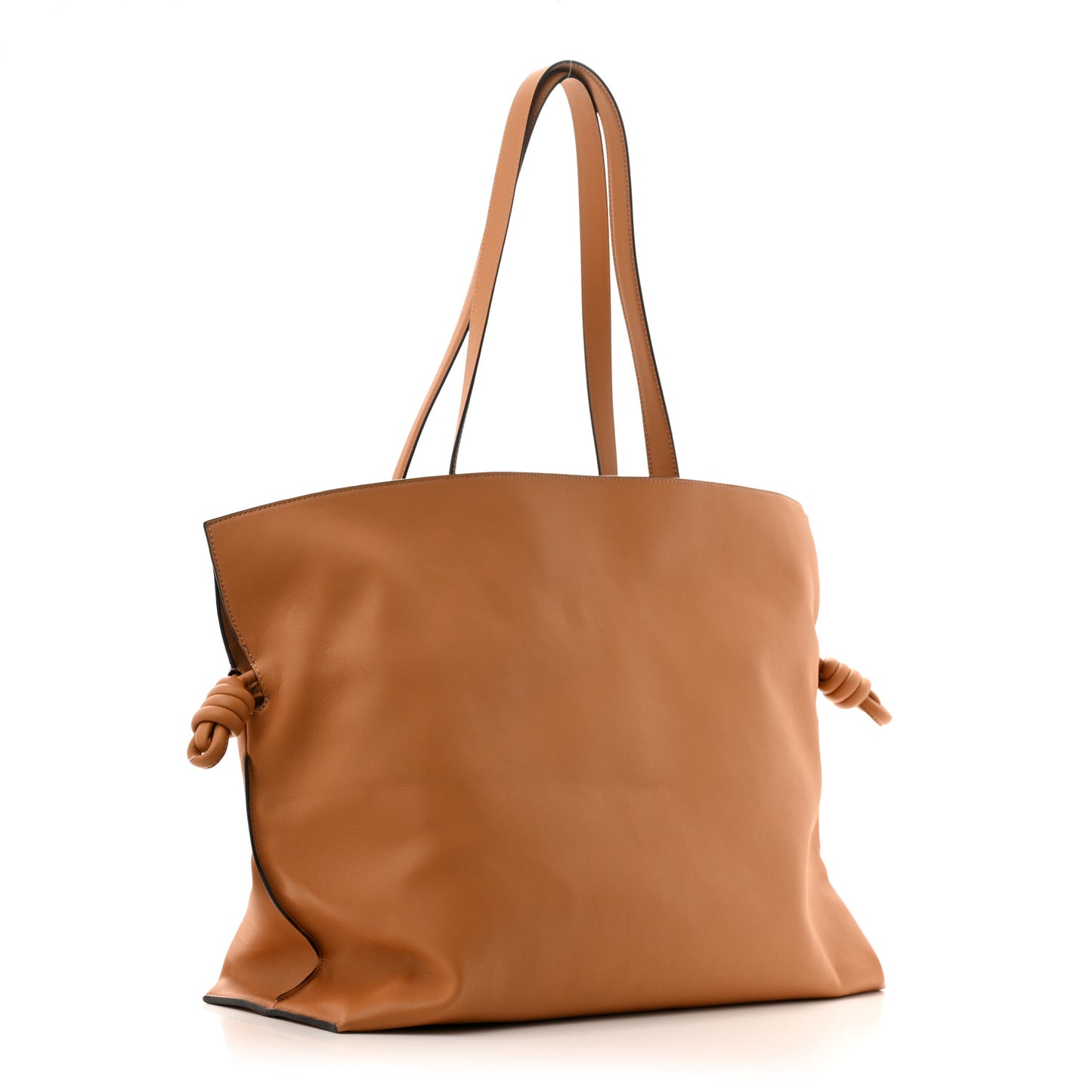 Calfskin XL Flamenco Knot Bag Warm Desert
