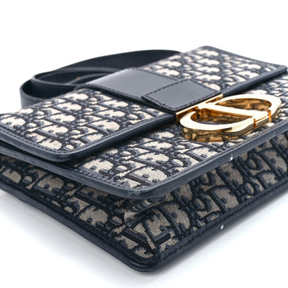 Christian Dior Oblique 30 Montaigne Flap Bag Blue 10 of 11