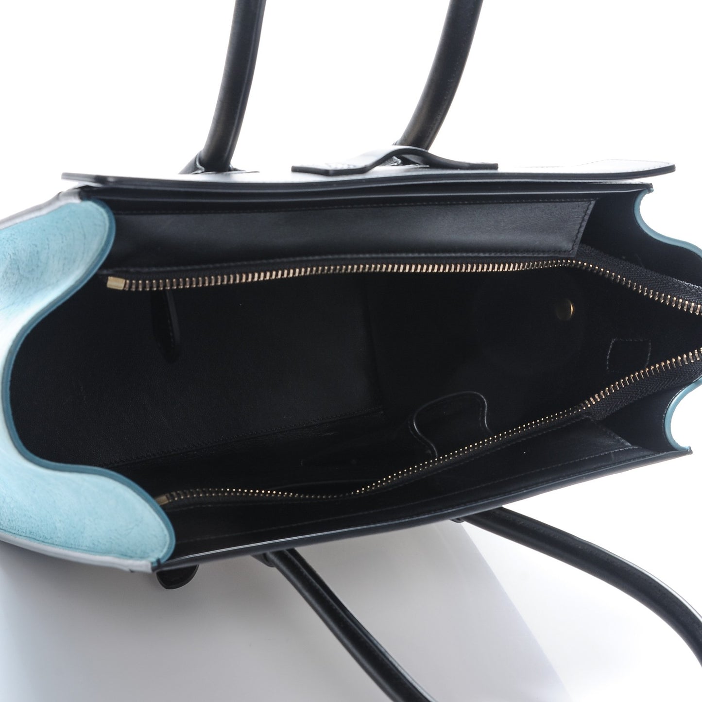Drummed Calfskin Micro Tri-Color Luggage Antarctic