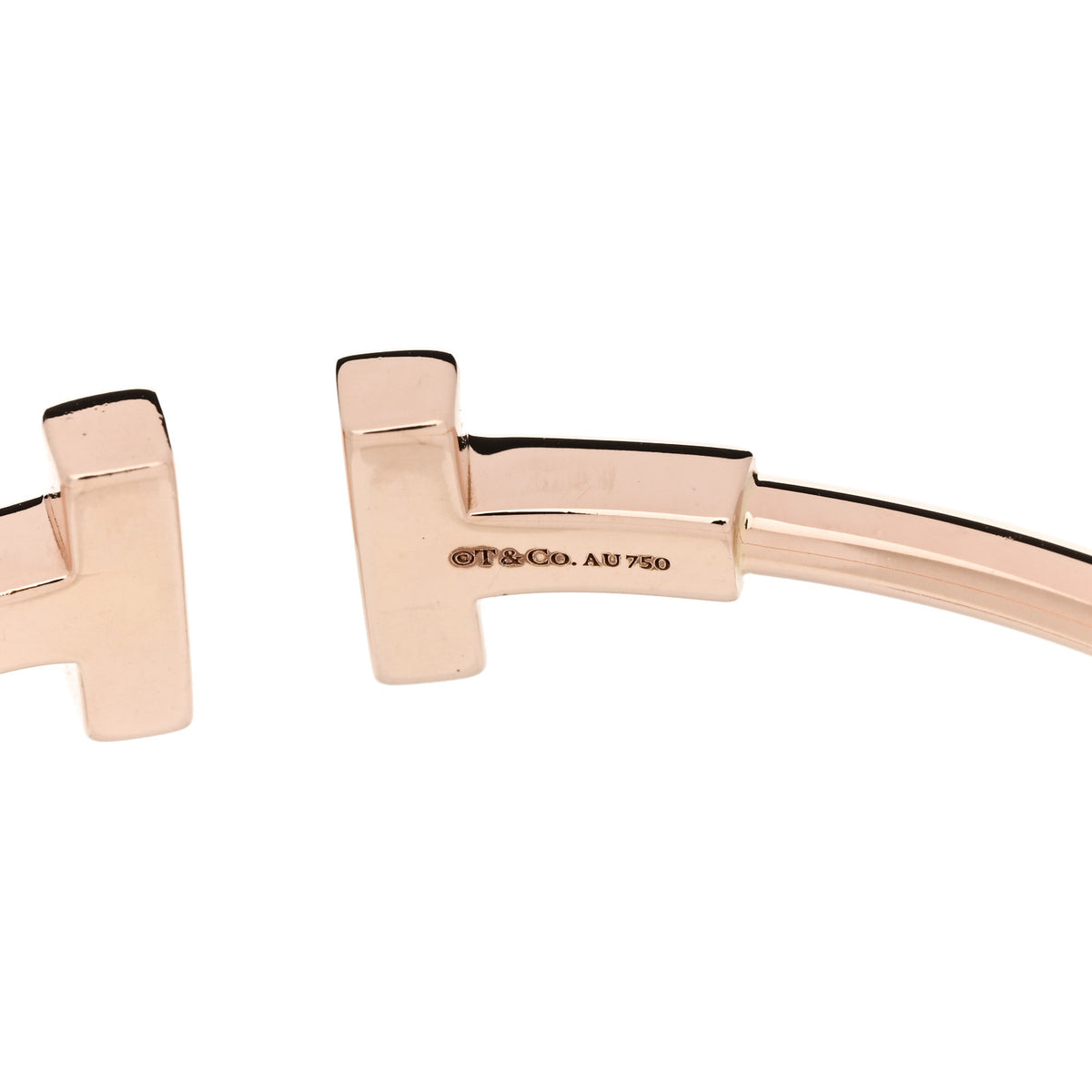 Tiffany 18K Rose Gold T Wire Bracelet 3 of 4