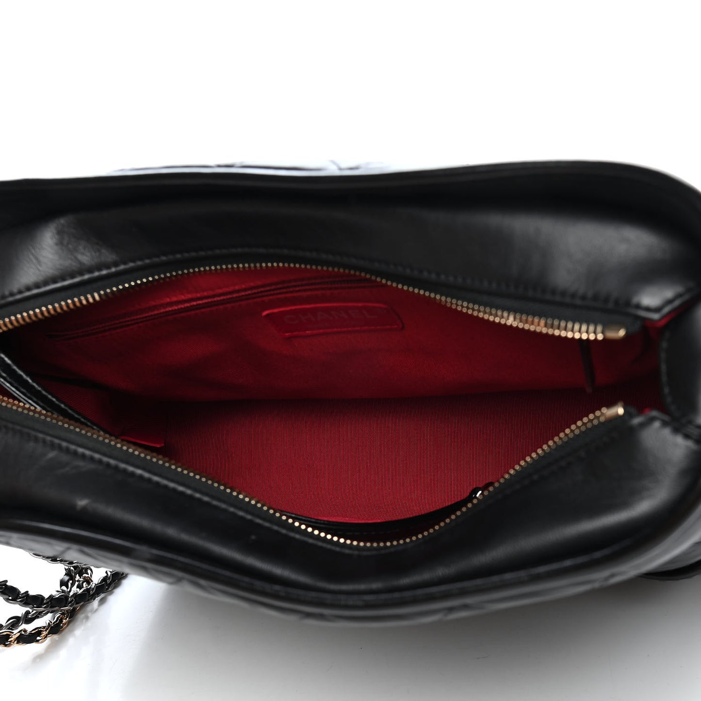 Aged Calfskin Quilted Medium Gabrielle Hobo Black