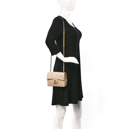 Chanel Lambskin Quilted Mini Square Flap Beige 2 of 10